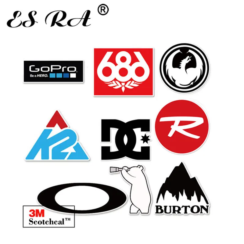 Adhesivos de Snowboard para coche, calcomanías de marca para exteriores, maletas de esquí, bicicleta, jarra, Motor, casco decorativo