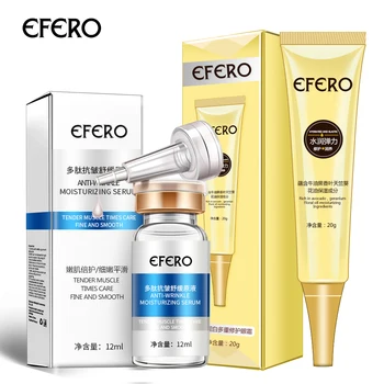 

EFERO Eye Cream Moisturizing Puffy Eyes Bags Removal + Six Peptides Collagen Serum Whitening