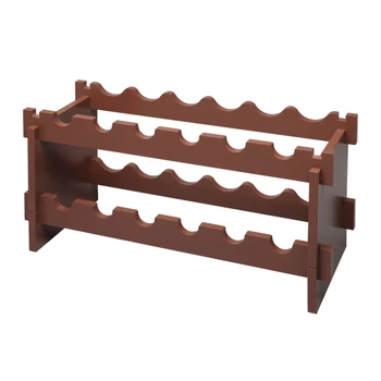 

2-Tier Stackable Wine Rack 12 Bottles Holds Racks for Bottles Classic Style Bar Wine Cellar Basement Cabinet Wine Storage Box