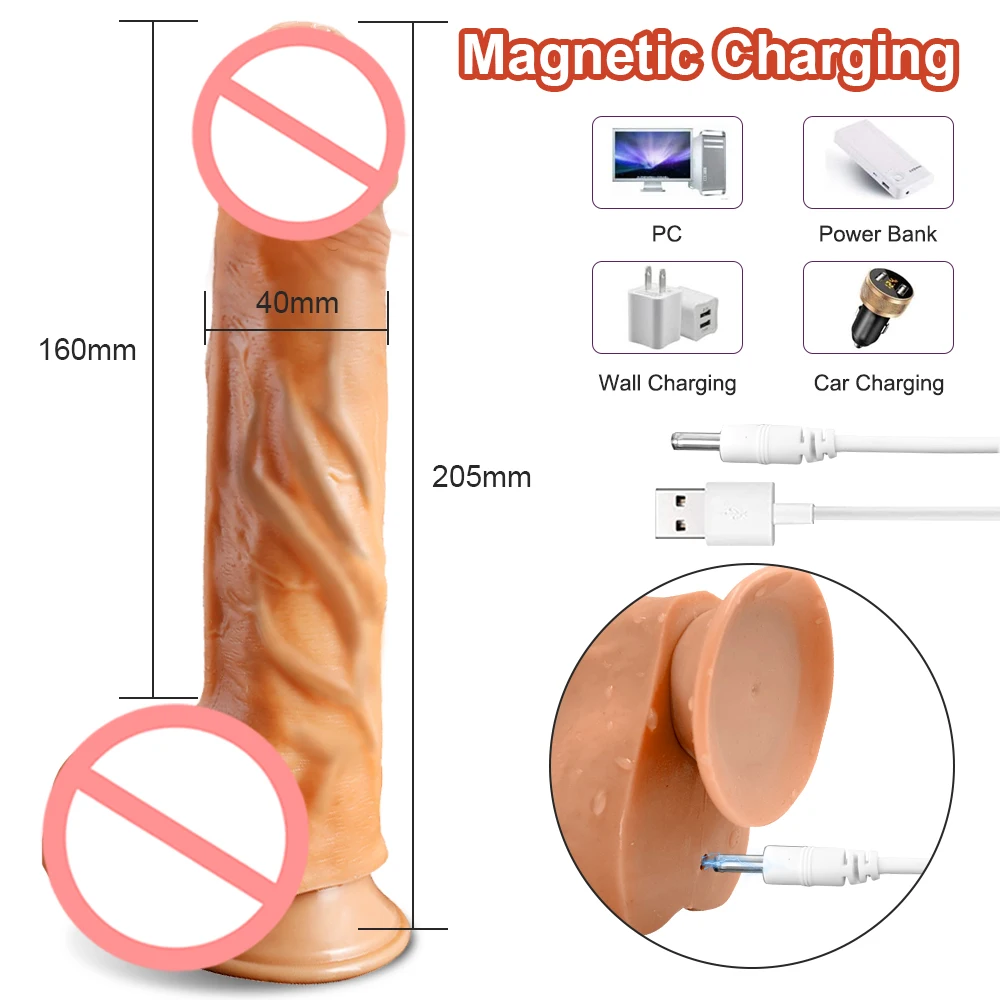 Realistic Silicone Dildo for Women Wireless Thrusting Big Penis With Suction Cup Skin feeling Vibrator Sex Toys for Female Adult