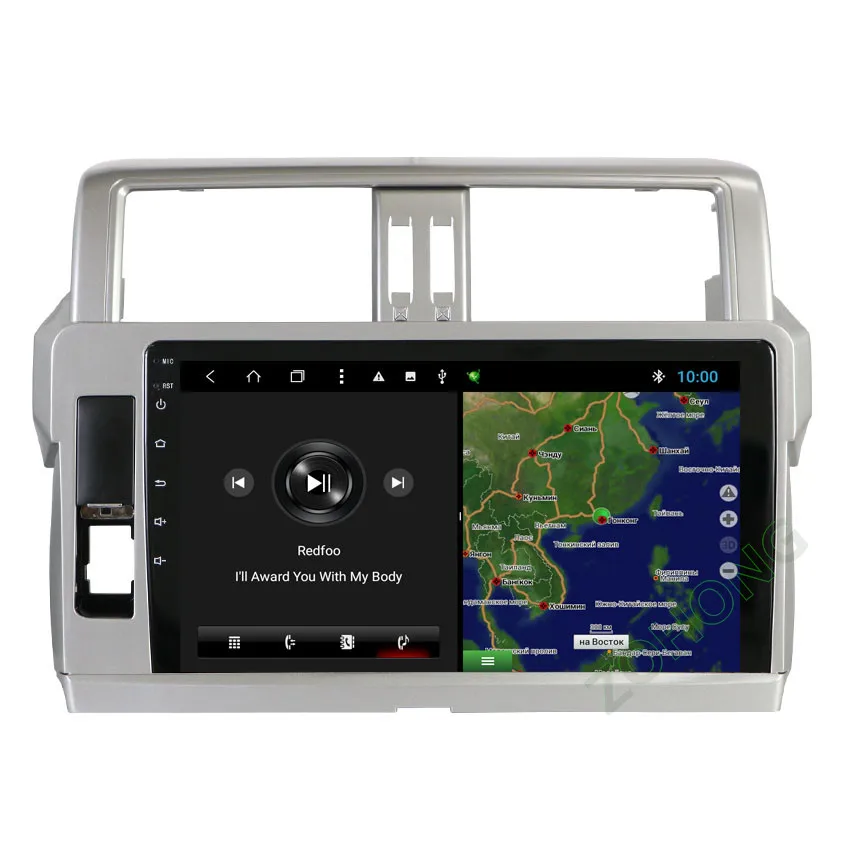 10," 2.5D Octa 8 Core 2+ 32G Автомобильный dvd-плеер на основе Android для Toyota Prado 150 автомобильный Радио Мультимедиа gps навигация