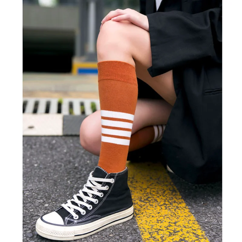 Коллекция в японском стиле FW19, Гольфы с полосатым узором, Ins Pop, модные гольфы для девочек, для студентов, осень, для школы