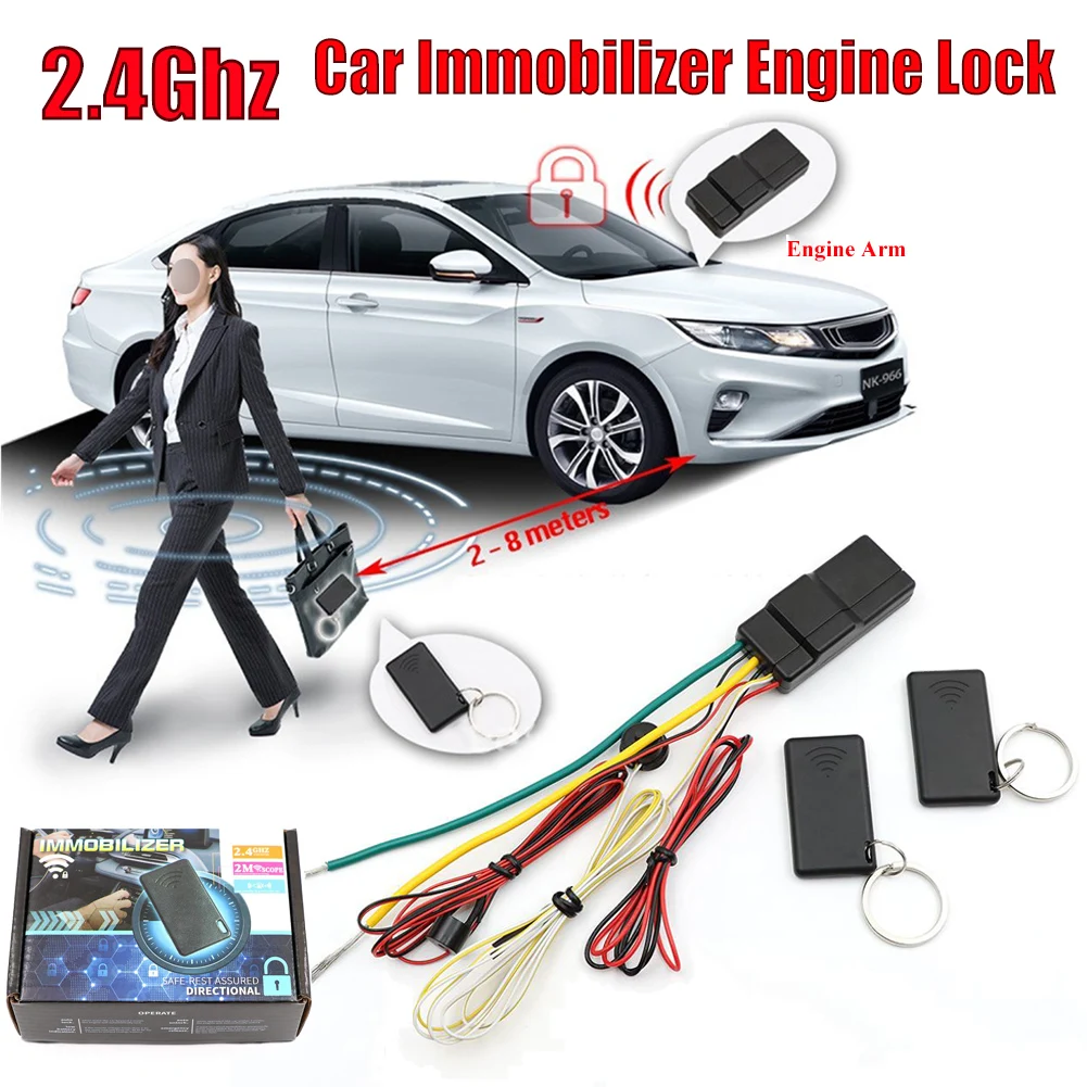 

Car Accessories RFID Car Immobilizer Engine Lock Anti-Hijacking & Circuit Cut Alarm Inmoviliza Car Engine Anti-theft device