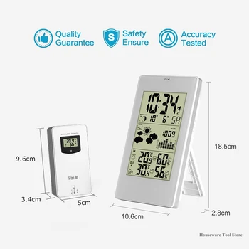

Electronic Clock Perpetual Calendar Weather Forecast Indoor & Outdoor Temperature Humidity Alarm Clock Snooze Radio Wave Clock