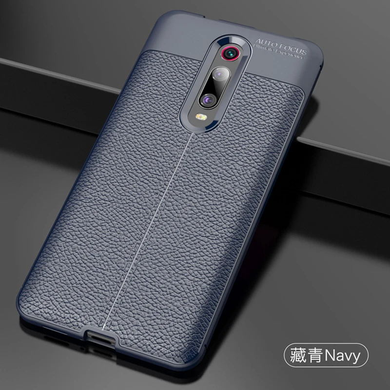 Navy blue Kainue кожаный чехол на заднюю панель телефона, чехол, чехол для xiaomi mi 9 t pro mi 9 t 9 t mi 9 t 9tpro для xio mi силиконовые аксессуары - Цвет: Navy blue