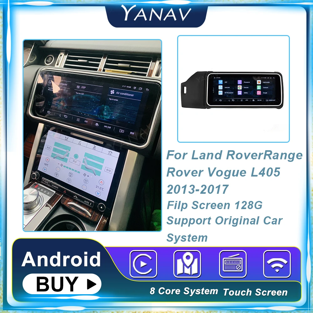 Car Radio Android For Land Rover Range Vogue L405 2013-2017 Flip Screen GPS Navigation Multimedia Player Head Unit | Автомобили и