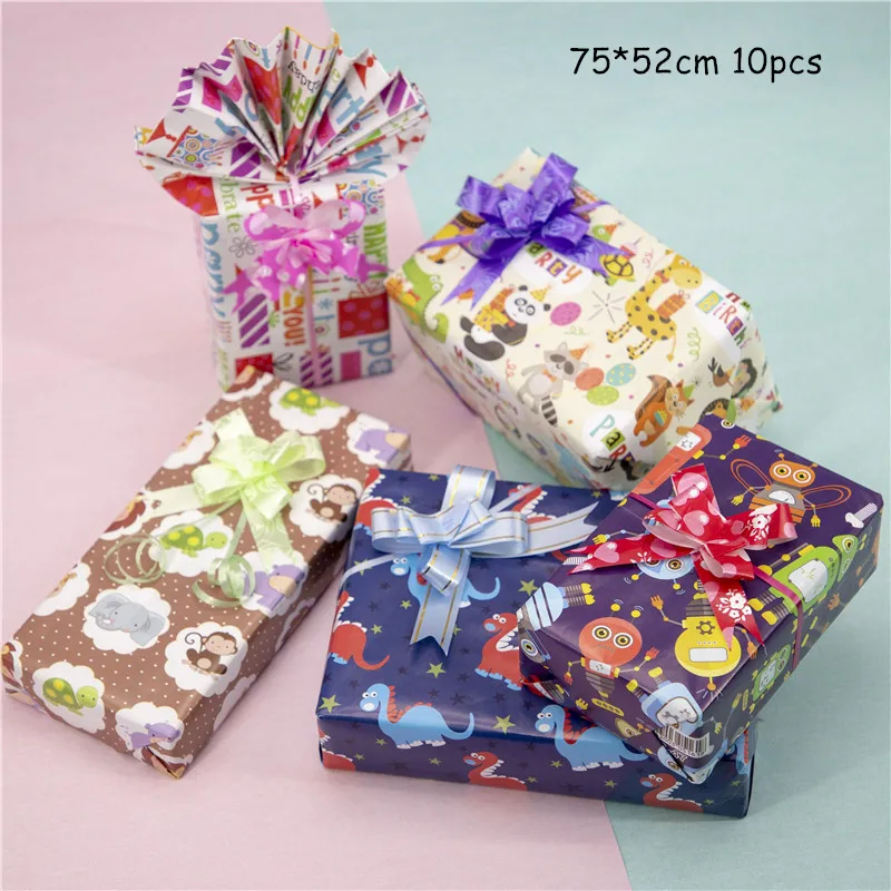 

10pcs Gift Wrapping Paper Christmas Wrapping Paper Handmade Paper Flower Paper Color Paper Decorations Craft Paper