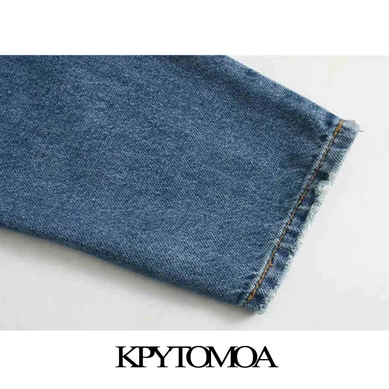 Женские джинсовые брюки KPYTOMOA винтажные джинсы на молнии с карманами и