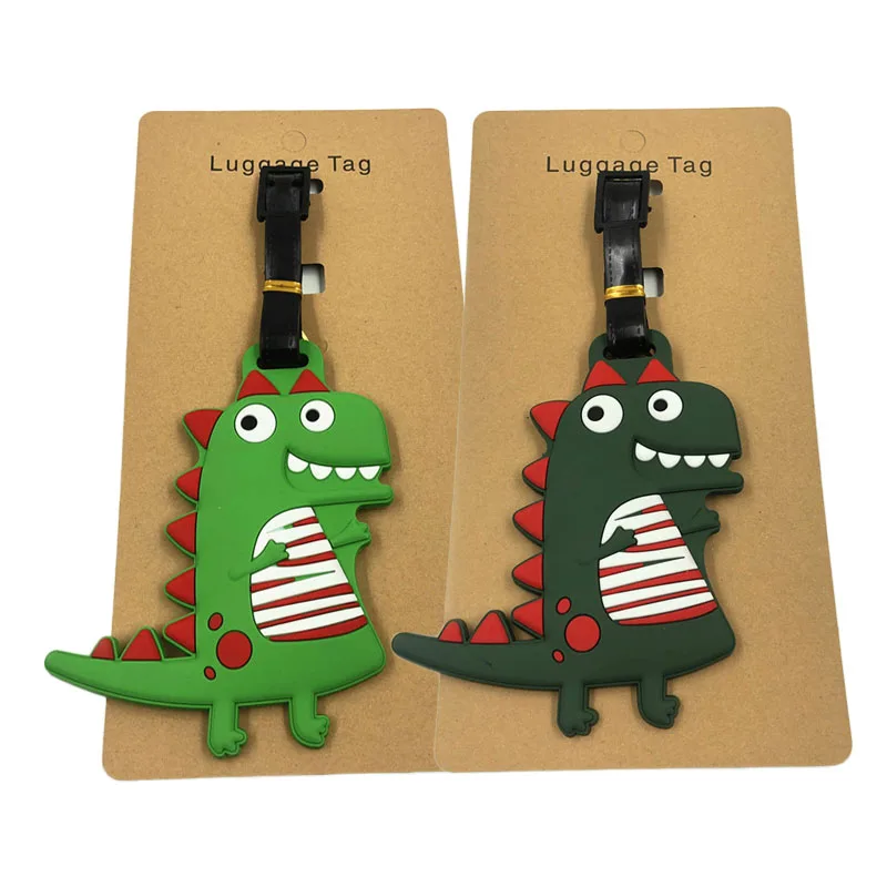 dinosaur luggage tag