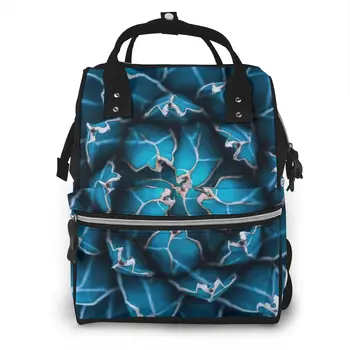 

Fashion Mummy Maternity Nappy Bag Blue Toned Agave Cactus Large Capacity Baby Bag Travel Backpack Nursing Bag for Baby Care