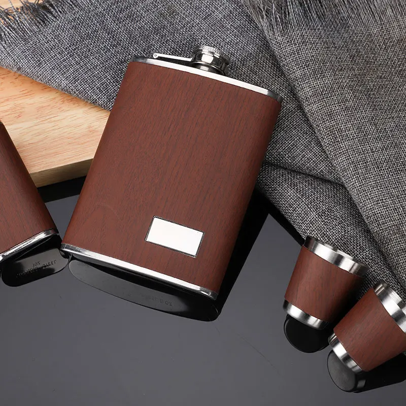 8oz Stainless Steel Hip Flask Set – 4-Piece With Cap, Leak Proof, Portable For Whisky Or Wine