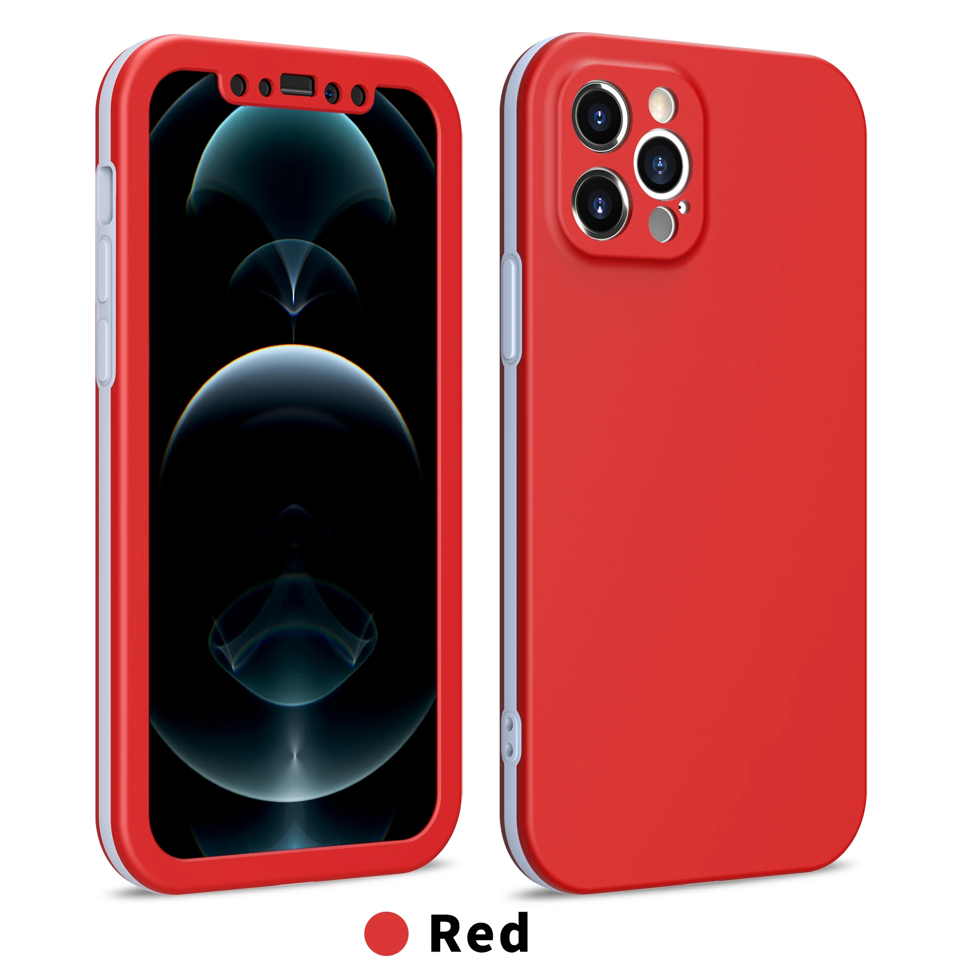 360 Full Cover Protective Phone Case For iPhone 13 12 Mini 11 Pro XS Max X XR 6 7 8 Plus SE 2020 Soft Silicone Shockproof Cover iphone xr clear case