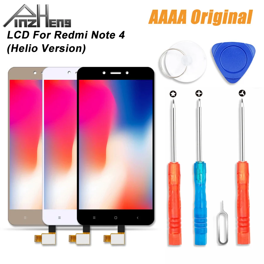 

PINZHENG 100% AAAA Original LCD Screen For Xiaomi Redmi Note 4 LCD Helio Version Display Touch Module Screens Replacement