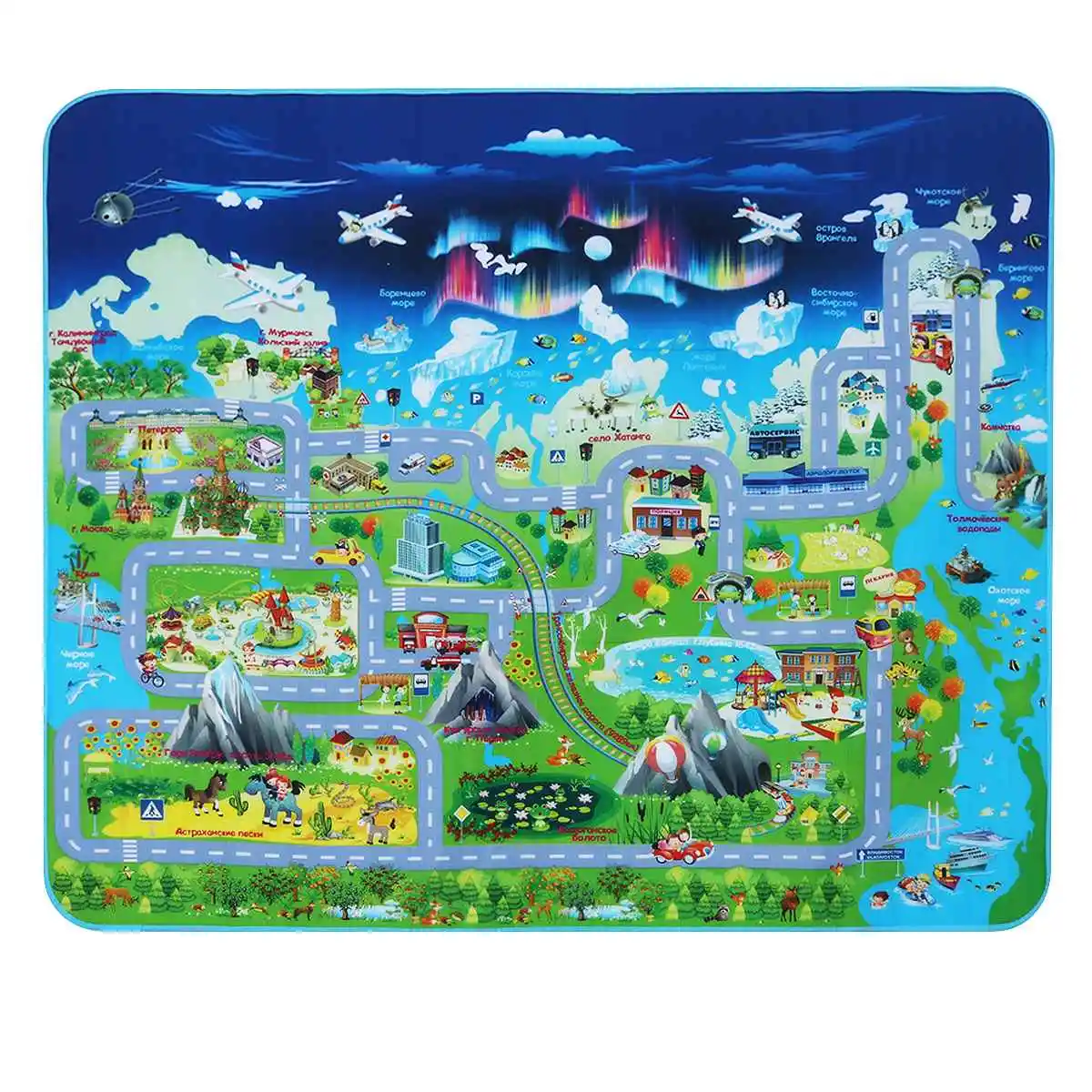Игровой ковер карта автомобиля игрушки модель ползающий коврик игровой коврик водонепроницаемый для детей интерактивный игровой домик игрушки