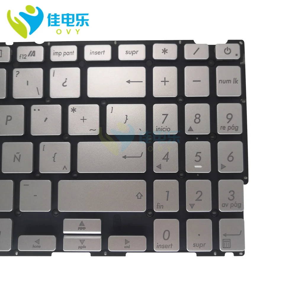 Teclado Iluminado para Notebook Iluminação Latina para Asus Zenbook 15 Ux533 Ux533f Ux533fd Ux533fn Ux533maqula Espanha - Imagem 3