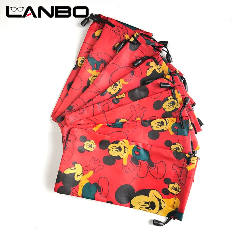 LANBO 100 шт./лот, уличные Защитные чехлы для стекла, солнцезащитное стекло es, сумка для хранения, мультяшная стеклянная сумка для переноски, стекло es, аксессуары