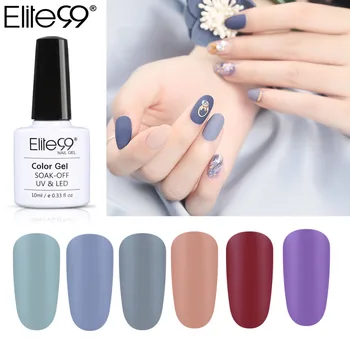 

Elite99 10ml Gray Series UV Gel Polish Matte Top Coat Color Gel Varnish Semi Permanent Soak Off Primer Nail Art Lacquer GelLak
