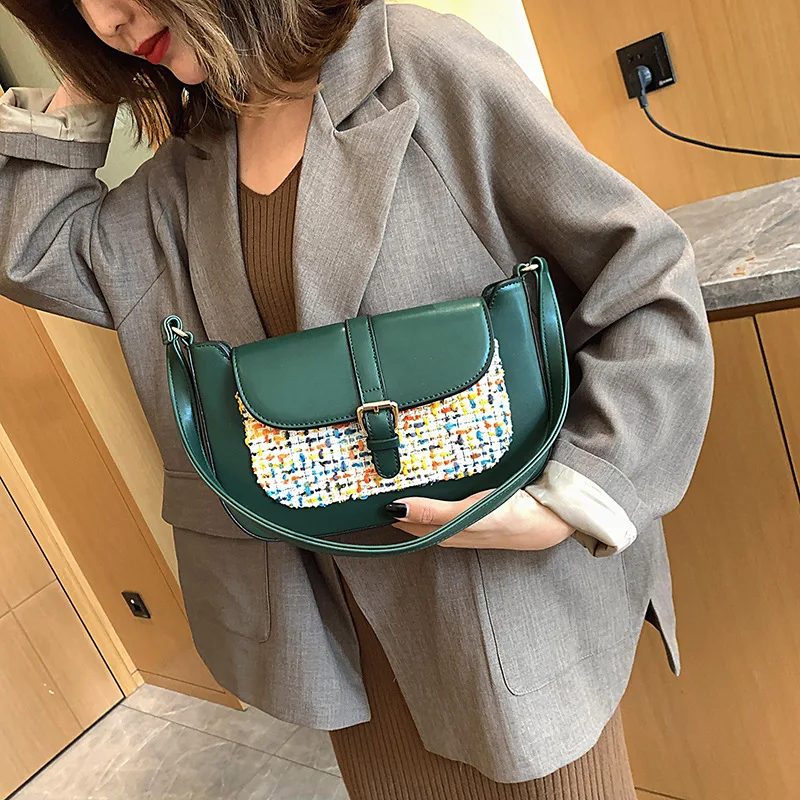 

2019 Autumn And Winter Medieval Bag Design-Casual Versatile Vintage Hand Shoulder Oblique Bag Armpit Bag Square Sling Bag