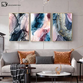 

Modern Abstract Cloud Canvas Painting Colorful Wall Art Nordic Poster Print Contemporary Creative Picture Living Room Decoration