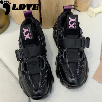 

2020 Spring Luxury Black Platform Wedge Sneakers Women Casual designer Shoes Lace-Up Shoes for Women Flock Sneakers