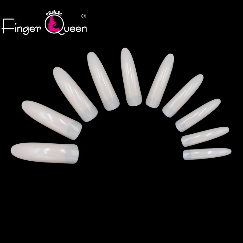 Модные женские французские накладные ногти Fingerqueen 1 набор искусственные