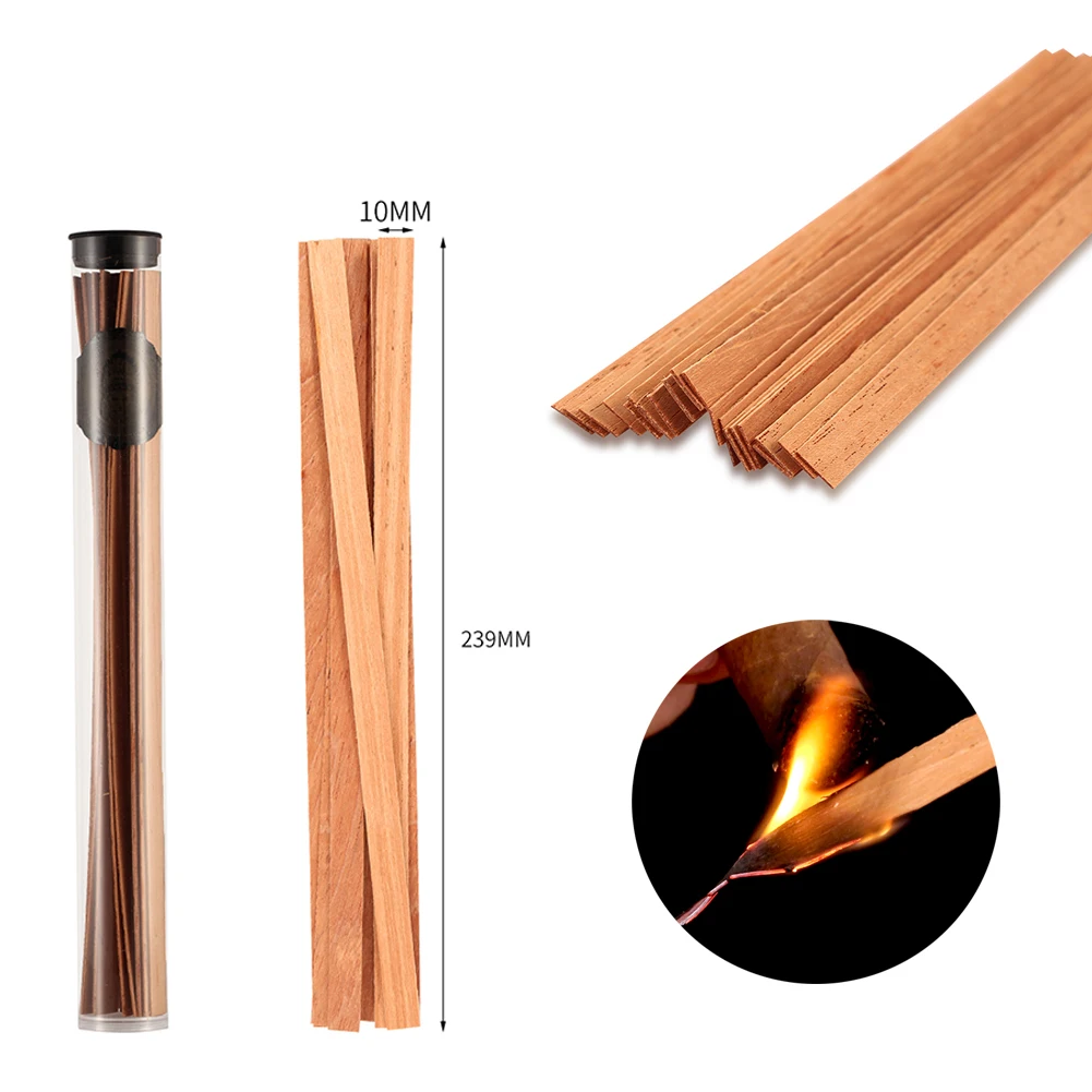 

Galiner Spanish Cedar Wood Spills Strips Cigar Lighting Lighter Gadgets Smoking Tools Enhance Taste Light Cigar Accessories