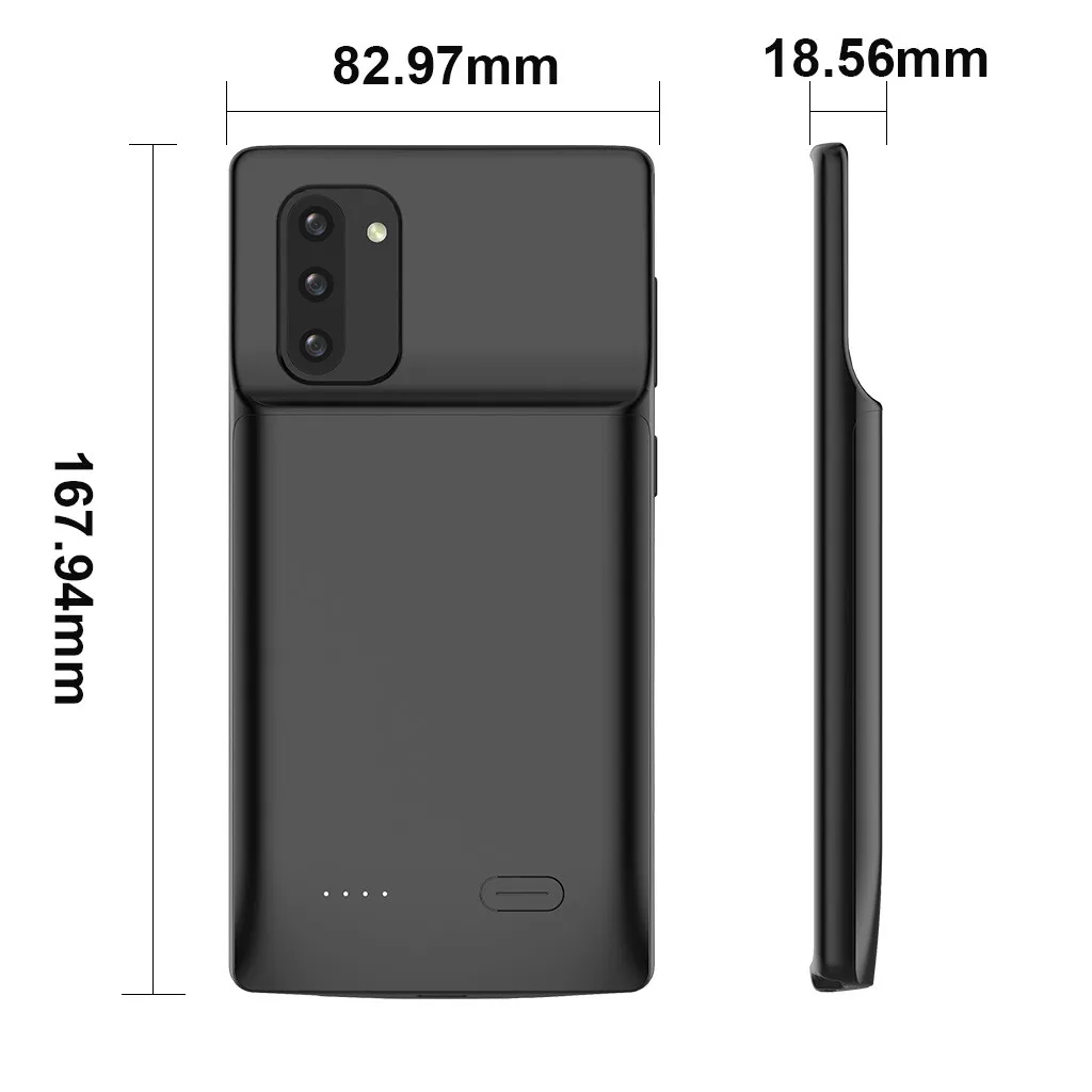 20 5200mAh Чехол дополнительный аккумулятор телефон зарядный чехол для samsung Galaxy Note 10 Резиновый металл и АБС-пластик внешний защитный