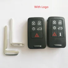 

2PCS With Logo Smart Remote Key Shell Replacement For Volvo XC60 S60 S60L V40 V60 S80 XC70 4+1 Buttons Smart Car Key Case Cover