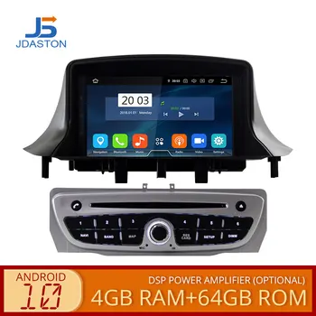 

JDASTON Android 10 Car DVD Player For RENAULT Megane Fluence 3 2009-2013 Octa Cores 4G+64G Multimedia GPS Stereo WIFI Radio RDS