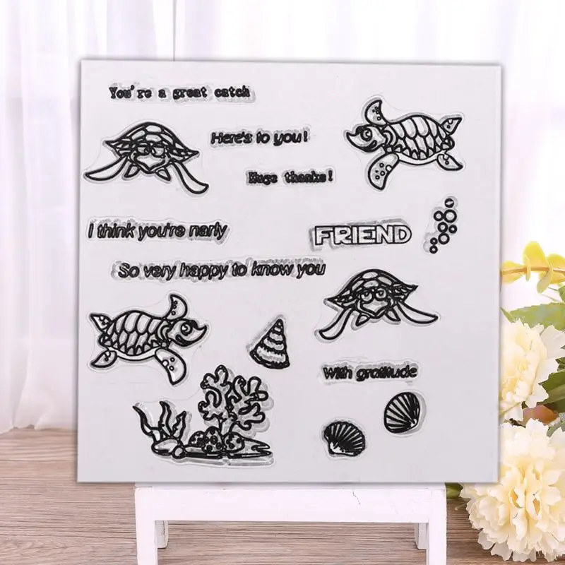 Marine Turtle Silicone Clear Seal Stamp DIY Scrapbooking Embossing Photo Album 634E Marine Turtle Silicone Clear Seal Stamp DIY Scrapbooking Embossing Photo Album 634E