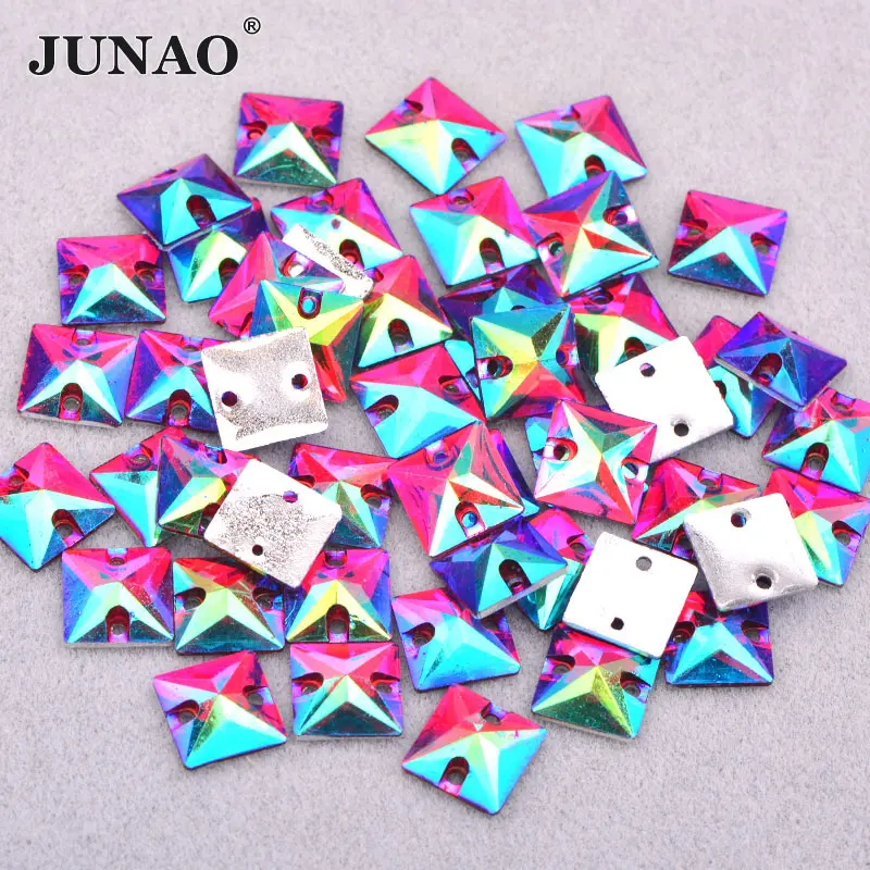 100pcs 10mm Red AB JUNAO 7*15 мм пришить Кристалл AB с лошадью из стразов глаз аппликация из страз Flatback смолы кристалл камни для одежды Ювелирные изделия ремесла - Цвет: 100pcs 10mm Red AB