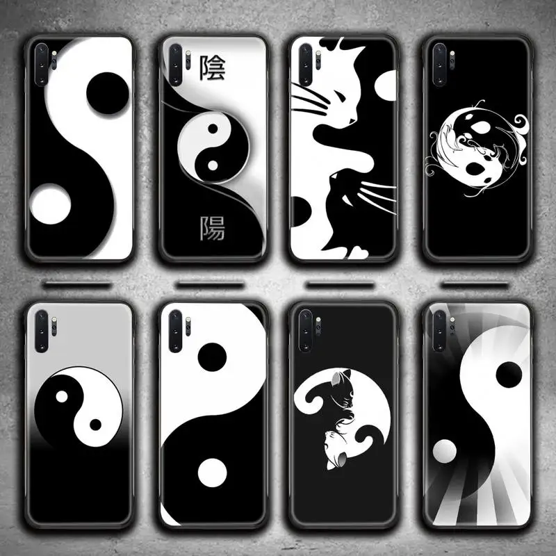 

Yin Yang Black White Phone Case For Samsung Galaxy Note20 ultra 7 8 9 10 Plus lite J7 J8 Plus 2018 Prime