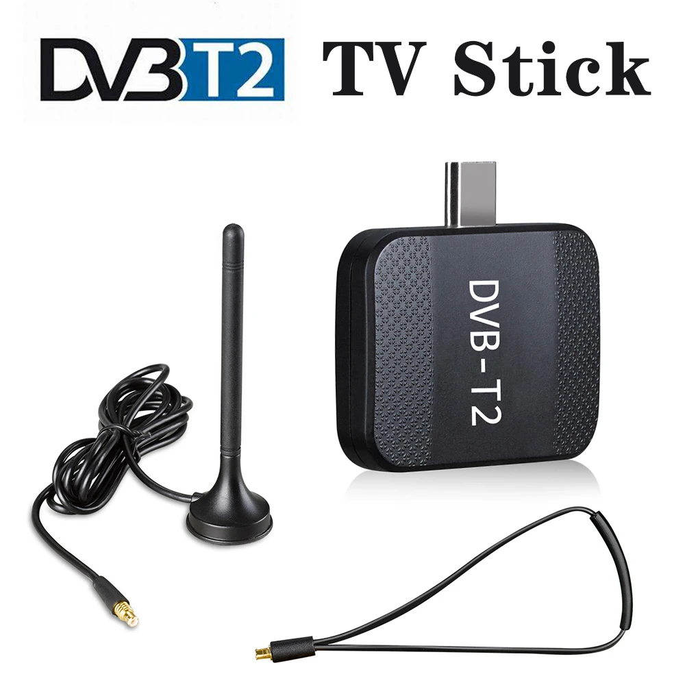 DVB-T2/DVB-T ТВ-палка цифровой ТВ-приемник TDT для Android телефона планшета 1080P HD бесплатное цифровое телевидение dvb T2 USB 2,0 ТВ-тюнер DVBT2