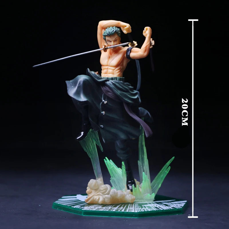 Одна деталь Аниме Фигурка 19 см Roronoa Zoro ПВХ фигурка модель игрушки Коллекционная кукла игрушки для мальчиков Рождественский подарок детям