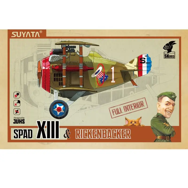 Suyata Sk-003 Q Versione Spad Dn & Rickenbacker Kit Modello In Plastica Per Interni Completi