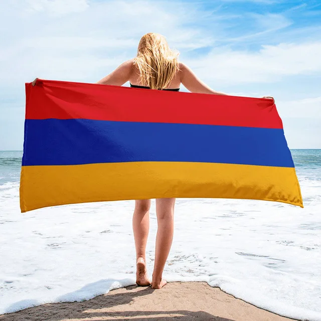 HUGSIDEA Бразилия/Америка/Германия/Великобритания/Европа/Ямайка/Россия/Австралия национальный флаг для ванной/пляжное полотенце для душа одеяло мягкий коврик - Цвет: HMM1129
