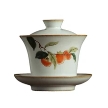 Керамический гайвань 160 мл чайный горшок для пуэр Gaiwan чайная чаша блюдце набор крышек мастер чашка контейнер посуда для напитков чайная посуда чайная супница ремесла