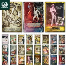 Классический фильм металлический плакат табличка Металл Винтажный Фильм металлический знак Настенный декор для бара паба человек пещера железная живопись жестяная вывеска