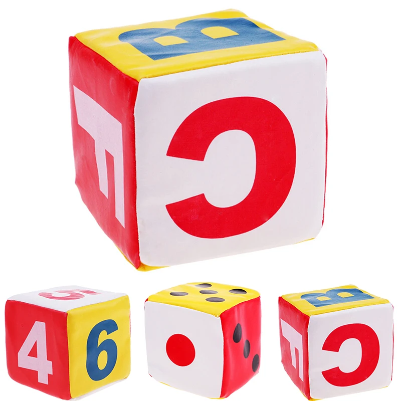 10cm Large Leather Sponge Dice Six Sided Dice For Game Toy Teaching Xmas Gifts