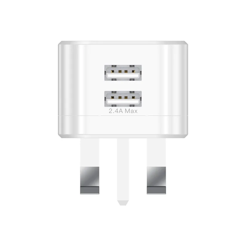 TOTU 2.4A ЕС Великобритания штекер двойной USB быстрое зарядное устройство для iPhone зарядное устройство для samsung Xiaomi телефон настенное зарядное устройство адаптер