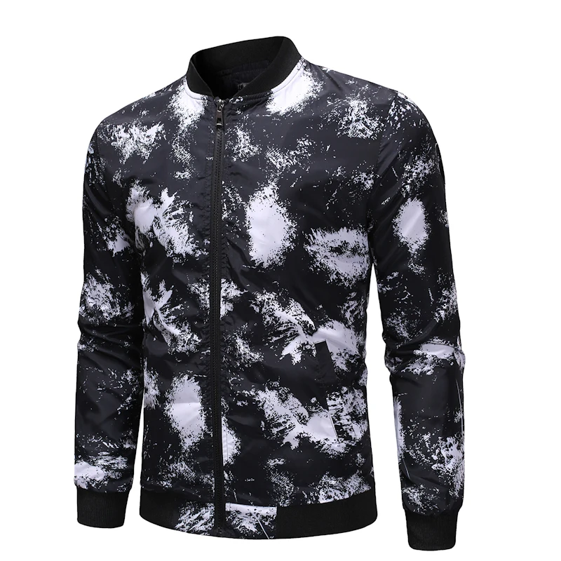 AliExpress осень и зима стиль мужская повседневная куртка с цветочным принтом большой размер мужская одежда бейсбольная форма куртка Ja008