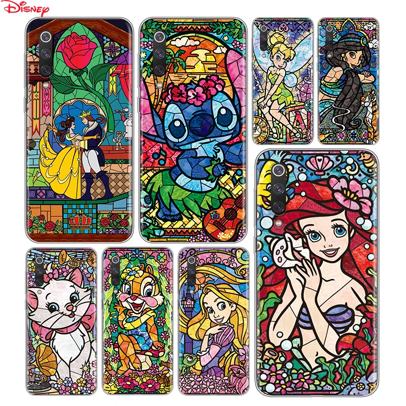 Silicone Cover Disney Mosaic Stitch Princess For Xiaomi Mi Note 11 11i 10i 10T 10 9 9T SE 8 Lite Pro Ultra Phone Case | Мобильные