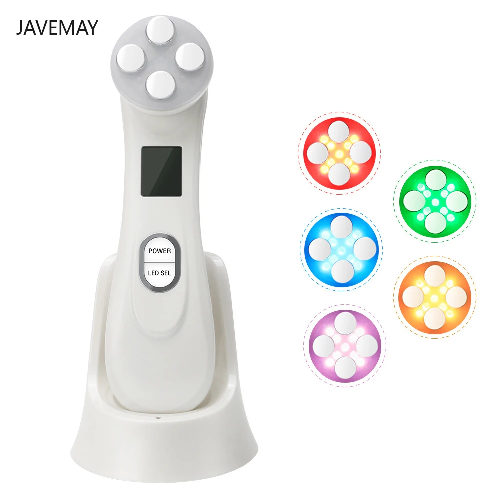 

Face Skin EMS Mesotherapy Electroporation RF Radio Frequency Facial LED Photon Skin Care Device Lift Tighten Beauty Machine For