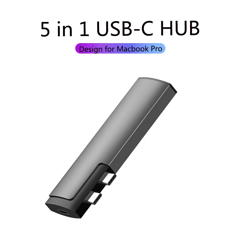 5 в 1 Usb C адаптер концентратор Тип C адаптер с 3 Usb 3,0 порт 4K Hdmi для Macbook Pro //