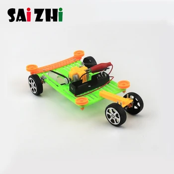 

Saizhi Diy Electric Car Assembled Puzzles Science Experiment Kits Educational Mini Model Early Learning Toy Kid Science Toys Gif