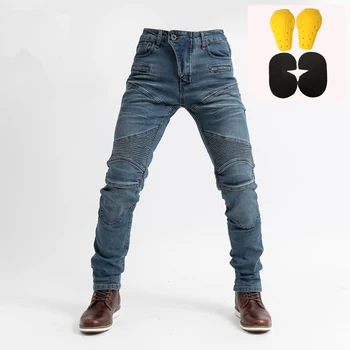 

FOR Motorcycle Komine Jeans PK718 pants Leisure Men Off-road Outdoor Jean cycling Pants With Protect Equipment