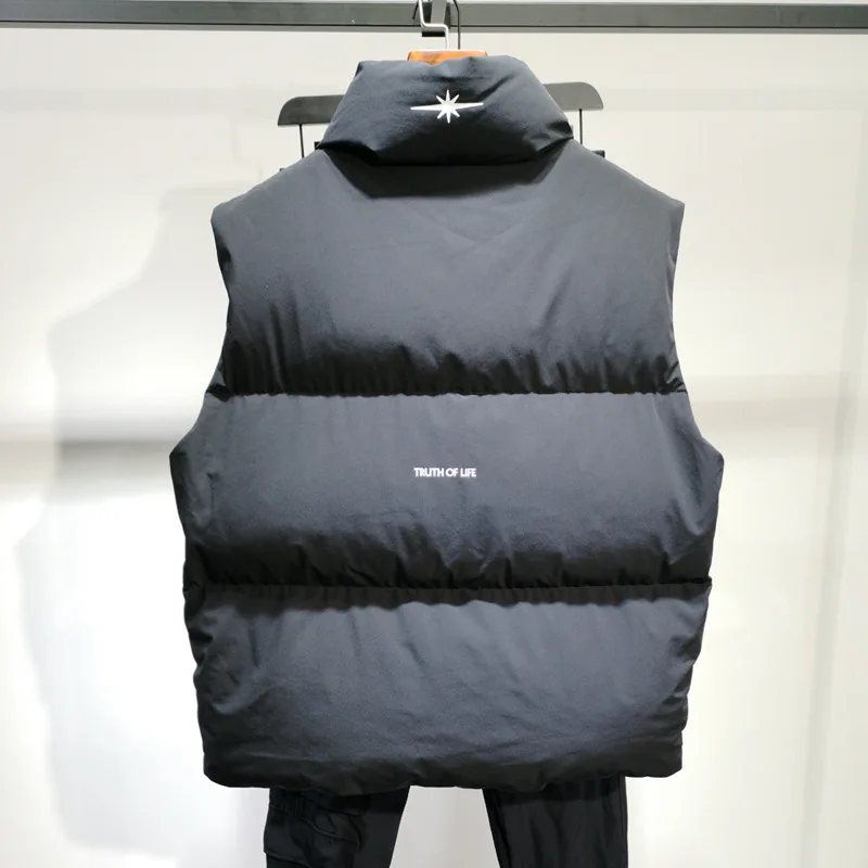 Brand quality Down Vest Men Winter Sleeveless Star Printed Fashion duck down jacket male vest jacket stand collar streetwear 107