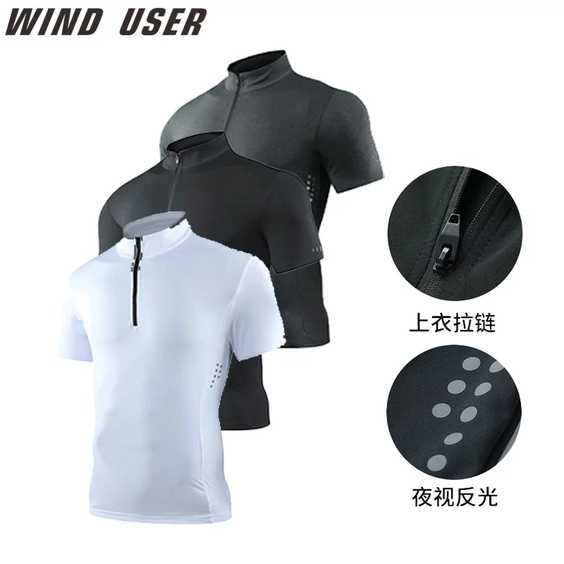 

Mens Short Sleeve Gym Shirts 2019 Running Bodybuilding Workout Top Quick-Drying Compression Tee Man Sports jogging Shirts