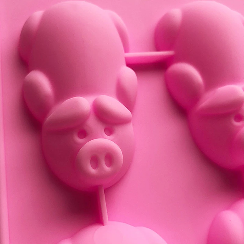 12 Holes Lovely Littles Pig Shape Silicone Mould Cake Chocolate Jelly Ice Candy Mold Baking Tools