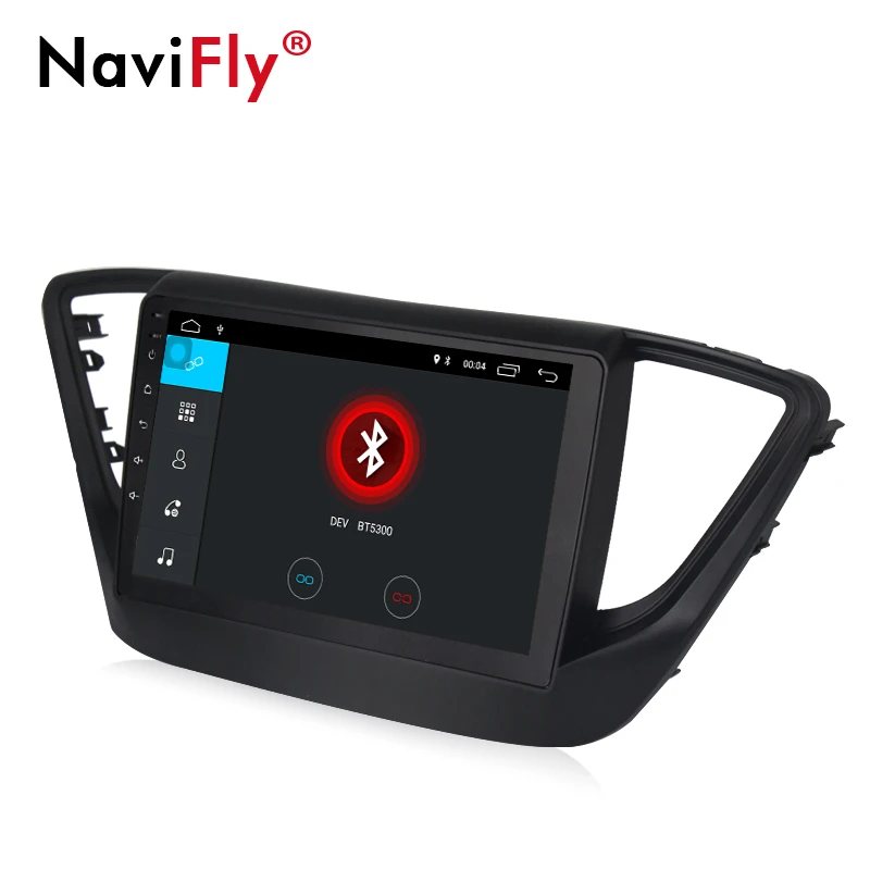 Excellent NaviFly Android 8.1 car multimedia player for Hyundai Verna Solaris 2017 2018 car gps navigation Autoradio map 1024*600 HD AM FM 4